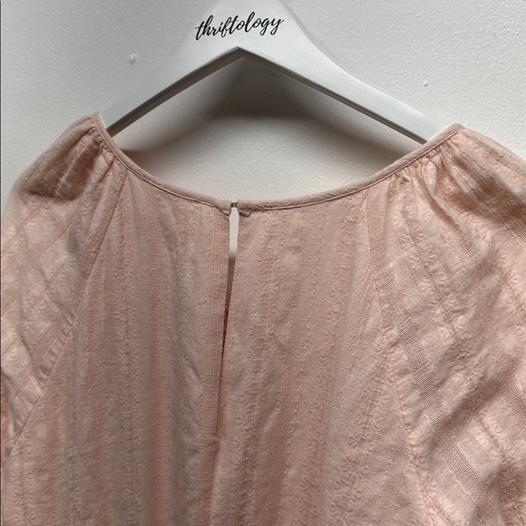 Amanda Uprichard Alena Romper Long Sleeve Smocked V-Neck Light Blush Pink Small - Picture 8 of 11